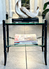 Load image into Gallery viewer, Pseudo-Style Bamboo & Glass Side Table