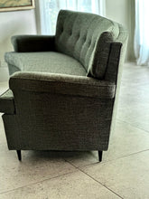 Load image into Gallery viewer, Vintage Curved Couch with Button Detail