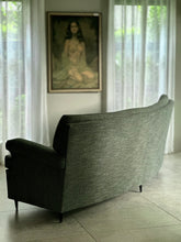 Load image into Gallery viewer, Vintage Curved Couch with Button Detail