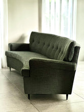 Load image into Gallery viewer, Vintage Curved Couch with Button Detail