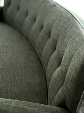 Load image into Gallery viewer, Vintage Curved Couch with Button Detail