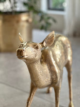 Load image into Gallery viewer, Large Solid Brass Buck & Doe Deer Pair (Floor Standing)