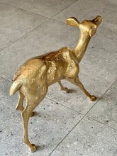 Load image into Gallery viewer, Large Solid Brass Buck & Doe Deer Pair (Floor Standing)