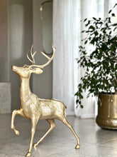 Load image into Gallery viewer, Large Solid Brass Buck & Doe Deer Pair (Floor Standing)