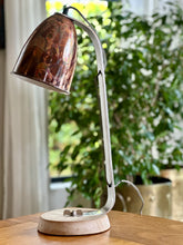 Load image into Gallery viewer, Chrome & Wood Desk Lamp