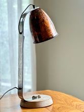 Load image into Gallery viewer, Chrome & Wood Desk Lamp