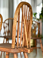 Load image into Gallery viewer, Set of Vintage Eight Windsor Spindle Chairs