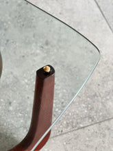 Load image into Gallery viewer, Vintage Glass Top Coffee Table & Solid X-Base