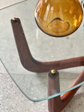 Load image into Gallery viewer, Vintage Glass Top Coffee Table & Solid X-Base