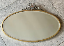 Load image into Gallery viewer, Brass Framed Bevelled Oval Mirror
