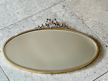 Load image into Gallery viewer, Brass Framed Bevelled Oval Mirror