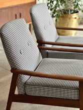Load image into Gallery viewer, Pair of Parker Knoll Armchairs - In Houndstooth