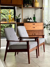 Load image into Gallery viewer, Pair of Parker Knoll Armchairs - In Houndstooth