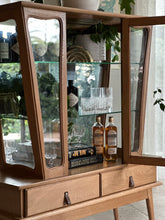 Load image into Gallery viewer, Vintage Oak Display Cabinet with Drawers
