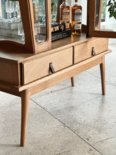 Load image into Gallery viewer, Vintage Oak Display Cabinet with Drawers