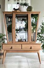 Load image into Gallery viewer, Vintage Oak Display Cabinet with Drawers