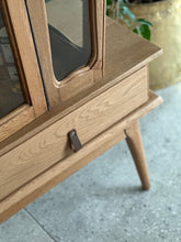Load image into Gallery viewer, Vintage Oak Display Cabinet with Drawers