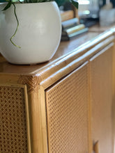 Load image into Gallery viewer, Large Vintage Wicker Multipurpose Cabinet / Sideboard