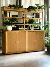 Load image into Gallery viewer, Large Vintage Wicker Multipurpose Cabinet / Sideboard