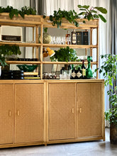Load image into Gallery viewer, Large Vintage Wicker Multipurpose Cabinet / Sideboard