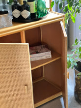 Load image into Gallery viewer, Large Vintage Wicker Multipurpose Cabinet / Sideboard