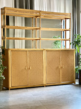 Load image into Gallery viewer, Large Vintage Wicker Multipurpose Cabinet / Sideboard