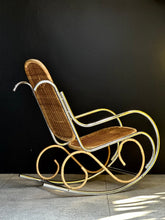 Load image into Gallery viewer, Chrome & Wicker Rocking Chair