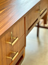 Load image into Gallery viewer, Mid-Century Dresser with Mirror & Stool
