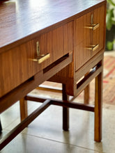 Load image into Gallery viewer, Mid-Century Dresser with Mirror & Stool
