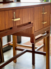 Load image into Gallery viewer, Mid-Century Dresser with Mirror & Stool