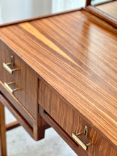 Load image into Gallery viewer, Mid-Century Dresser with Mirror & Stool