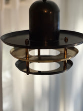 Load image into Gallery viewer, Black and Brass Ceiling Pendant