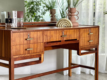 Load image into Gallery viewer, Mid-Century Dresser with Mirror & Stool
