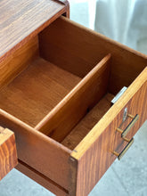 Load image into Gallery viewer, Mid-Century Dresser with Mirror & Stool