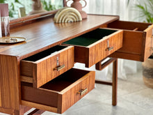 Load image into Gallery viewer, Mid-Century Dresser with Mirror & Stool