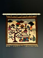 Load image into Gallery viewer, Wool Wall Hanging: Rural Village by Moteng Weavers, Lesotho