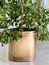 Load image into Gallery viewer, Large Vintage Brass Planter