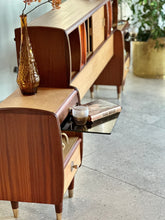 Load image into Gallery viewer, Retro Headboard & Pedestals | Built In Lighting