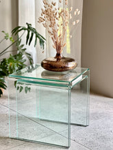 Load image into Gallery viewer, Nest of Tables in Moulded Glass