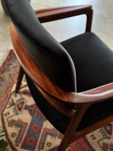 Load image into Gallery viewer, Solid Wood armchair in Black Velvet