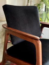 Load image into Gallery viewer, Solid Wood armchair in Black Velvet