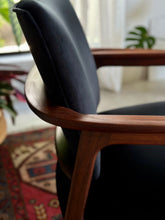Load image into Gallery viewer, Solid Wood armchair in Black Velvet