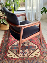 Load image into Gallery viewer, Solid Wood armchair in Black Velvet