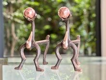 Load image into Gallery viewer, Pair of Copper & Steel Fire Dogs