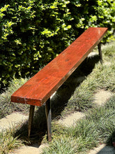 Load image into Gallery viewer, Steel & Sleeper Wood Bench