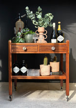 Load image into Gallery viewer, Vintage Two-Tier Drinks Trolley with Two Drawers