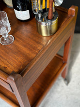 Load image into Gallery viewer, Vintage Two-Tier Drinks Trolley with Two Drawers