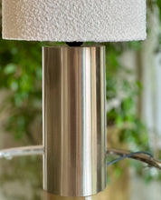 Load image into Gallery viewer, Chromed Table Lamp & New Textured Shade