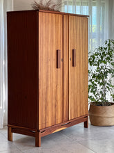Load image into Gallery viewer, Pair of Mid-Century Twin Door Wardrobes