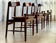Load image into Gallery viewer, Mid-Century Imbuia Dining Set | 4 Chairs & Round Table